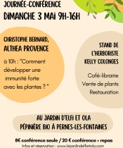 Jardin d'Elfi et Ola : Journée conférence_Pernes-les-Fontaines